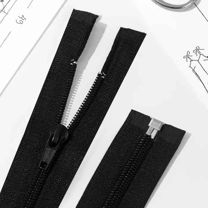 Молния «Спираль», №5, разъёмная, замок автомат, 40 см, чёрная