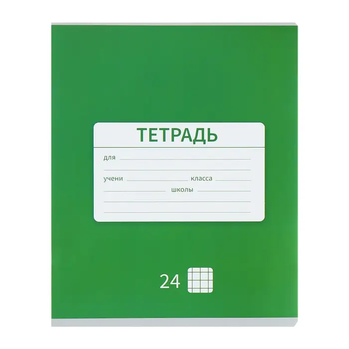 Тетради 10 штук, 24 листа в клетку &laquo;Однотонная Новая&raquo;, обложка мелованная бумага, ВД-лак, блок офсет, 5 видов по 2 шт.