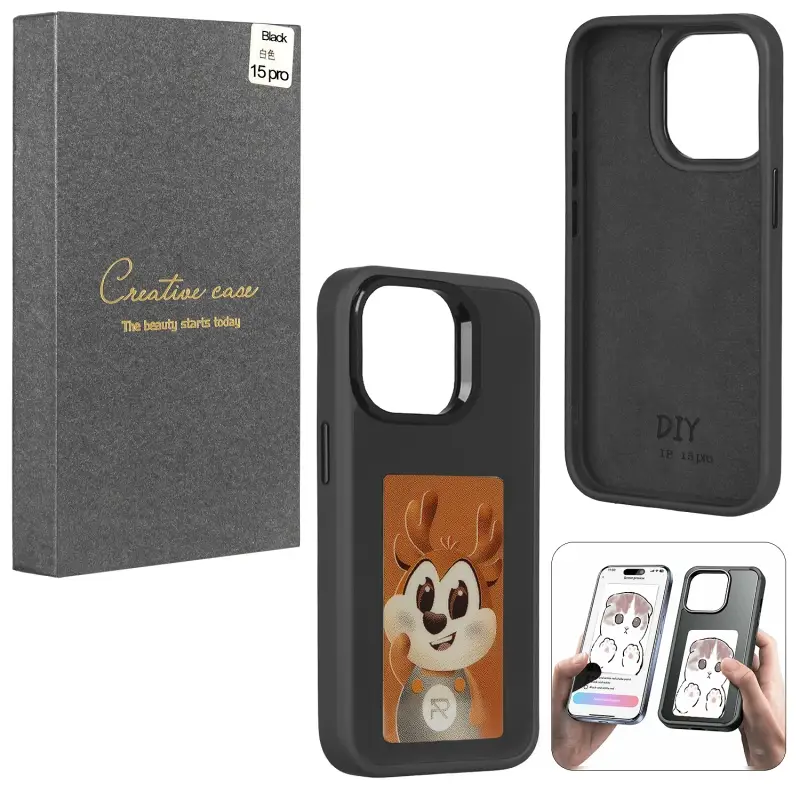 Чехол iPh 15 Pro Black с проекцией Чехол iPh 15 Pro Black с проекцией