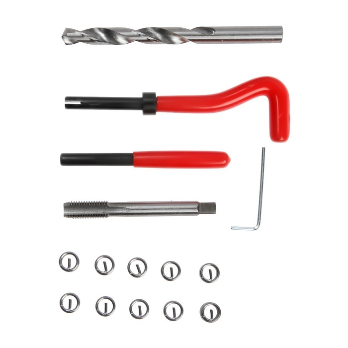 Набор для восстановления резьбы ТУНДРА, М10х1.5, 15 предметов Набор для восстановления резьбы ТУНДРА, М10х1.5, 15 предметов
