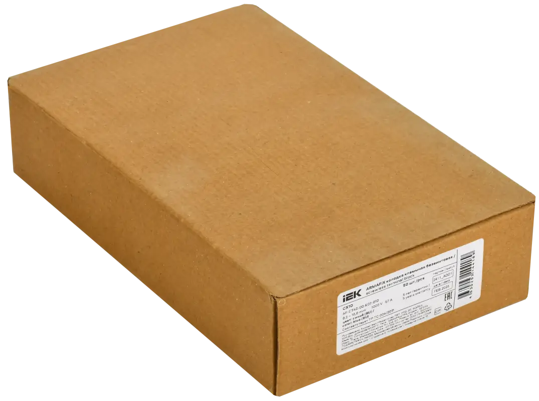 ARMAFIX Клемма пружинная CX10 BU 10мм2 проходная синяя IEK