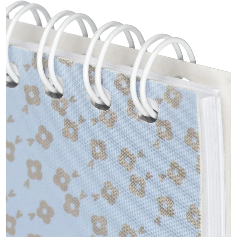 Блокнот А6,60л,точка,греб.верхн,обл.глянц.лам. Attache Fleur Лазурь