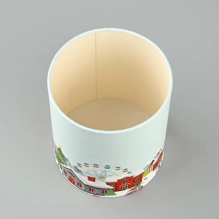 Коробка подарочная круглая &laquo;С Новым годом!&raquo;, 12&times;16 см