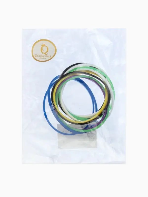 Силиконовый браслет &laquo;Классика&raquo;, набор 10 шт. МИКС, 6.5 см