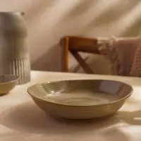 Тарелка глубокая SL Home &laquo;Песчаный бриз&raquo;, 1.3 л, 26&times;24&times;6 см, фарфор, бежевая