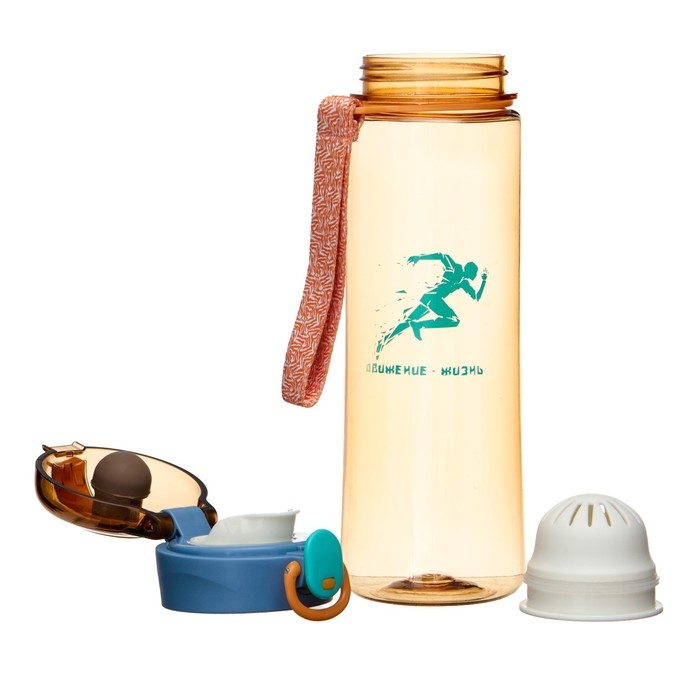 Бутылка для воды, 500 мл,  Бутылка для воды, 500 мл, "Движение - жизнь", с поильником