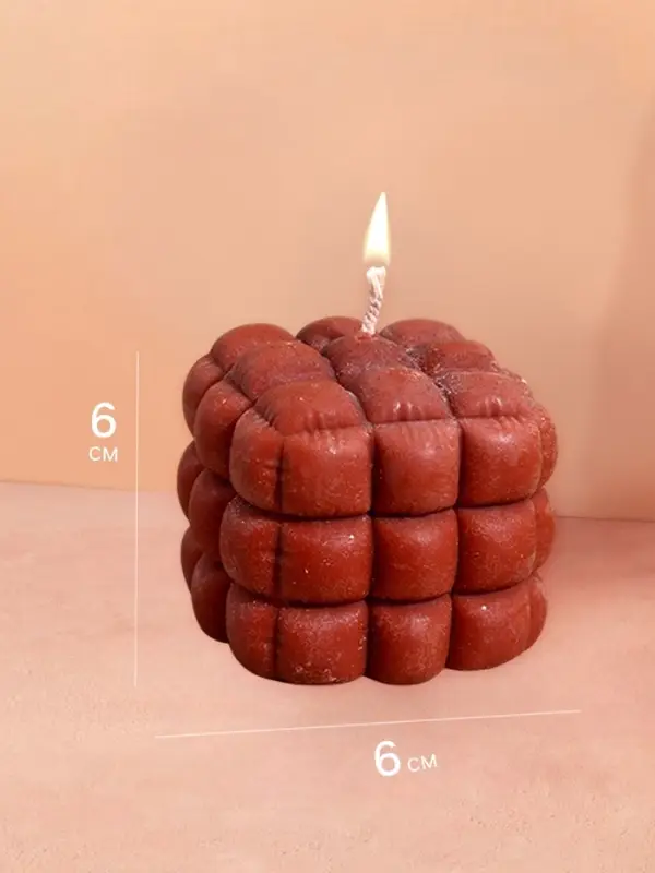 Свеча "Шоколад" 6х6х6 см, соевый воск МИКС