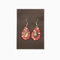 Серьги &laquo;Капельки&raquo;, 5.5&times;2 см, ракушка, красные