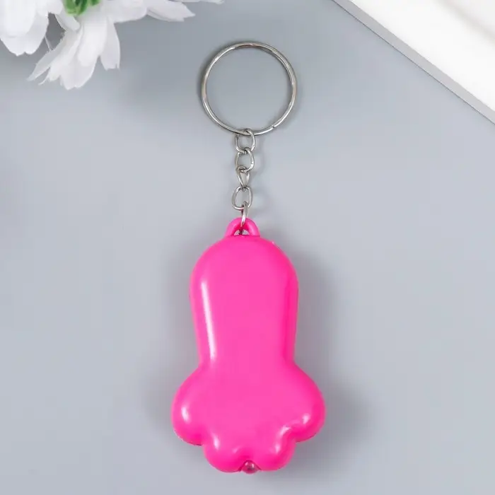 Фонарик свет с кольцом лапка 5 см МИКС