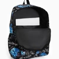 Рюкзак школьный, 3 кармана, 1 отделение, 30&times;13&times;42 см, синий