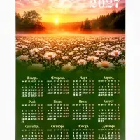 Календарь 2027, настенный, А3 &laquo;Ромашковое поле&raquo;