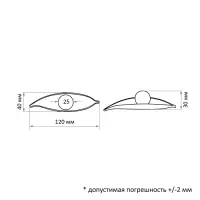 Ручка-кнопка CAPPIO RK134, мебельная, цвет графит/золото
