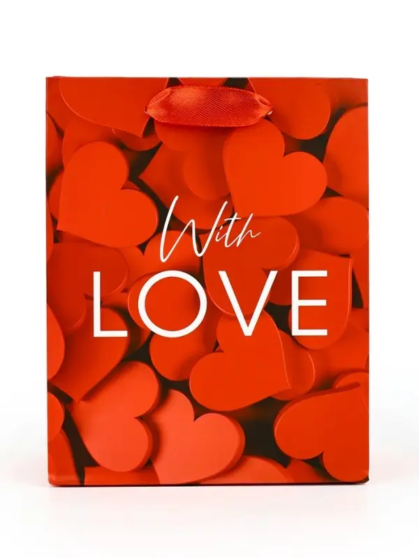 Пакет подарочный ламинированный «С любовью», S 12 х 15 х 5.5 см Пакет подарочный ламинированный «С любовью», S 12 х 15 х 5.5 см