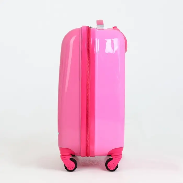 Чемодан детский на колёсах 29 л (XS), на молнии, розовый