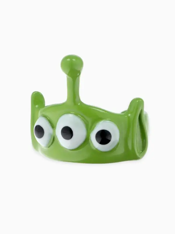 Кольцо &laquo;Монстрик&raquo;, с антенной, зелёное, безразмерное