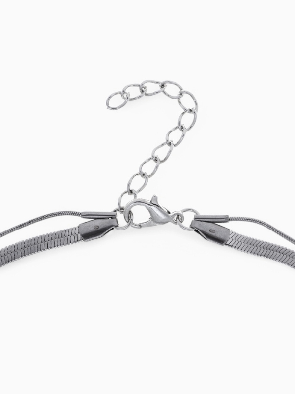 Кулон «Сердце» два ряда, серебряный в серебре, 45 см Кулон «Сердце» два ряда, серебряный в серебре, 45 см