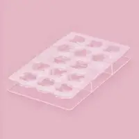 Форма для конфет и шоколада &laquo;Конструктор&raquo;, пластик, 20&times;12&times;2.5 см, 14 ячеек 2.8&times;2.8&times;0.8 см, прозрачная