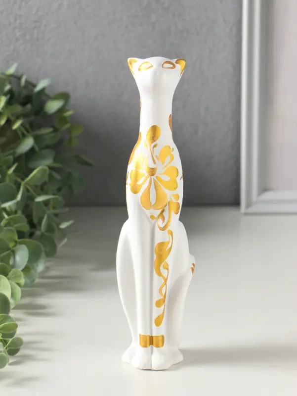 Фигура керамика &laquo;Кошка Багира&raquo;, 20 см, белый