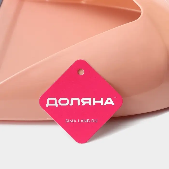 Щётка для пола Доляна: щётка 23&times;88 см, совок 26&times;26&times;73 см, бежевая