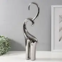 Фигурка керамика &laquo;Антилопа&raquo;, серебро, 6&times;13&times;47.5 см
