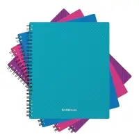 Тетрадь на спирали ErichKrause. Glance Vivid А5, 80 листов, в клетку, пластиковая обложка, блок офсет, 100% белизна, МИКС