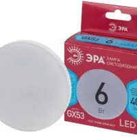 Лампа светодиодная LED 6 Вт 480Лм 4000К таблетка (GX53) нейтральный GX53 220-240В LED GX-6W-840-GX53 Red Line