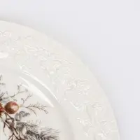 Тарелка новогодняя WY Magical Winter, d=20 см, фарфор, белая