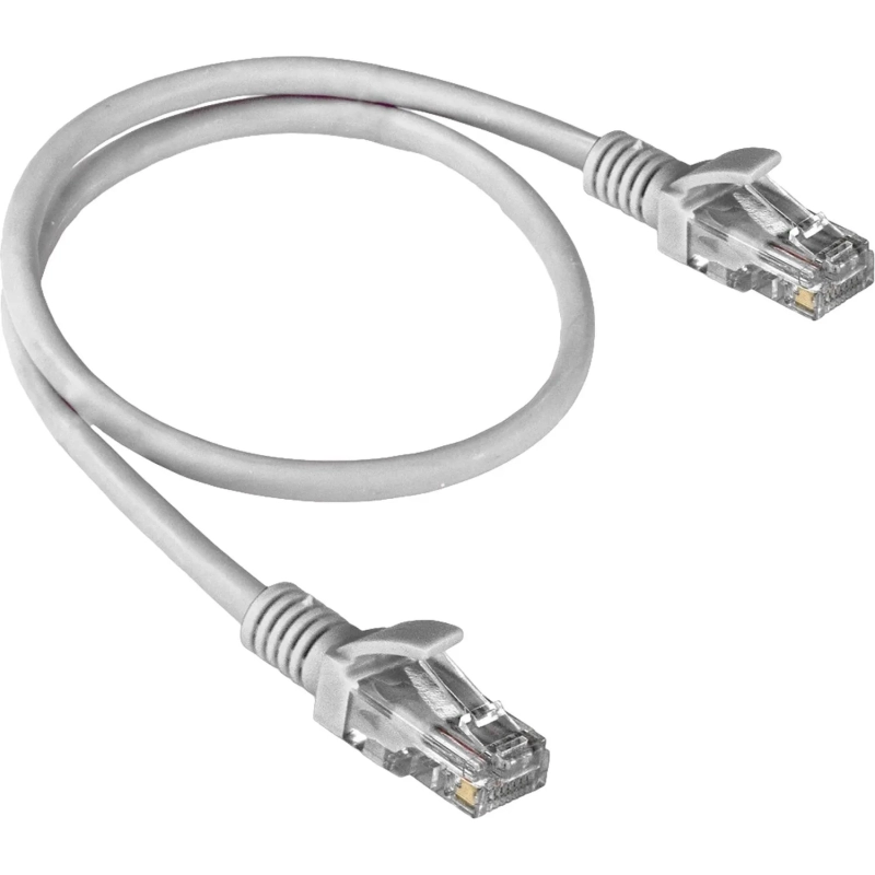 Патч-корд ExeGate UTP-RJ45-RJ45-5e-1M-LSZH-GY, 5e, 1м, серый <EX286381RUS