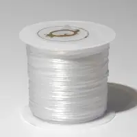 Нить силиконовая (резинка) d=0.5 мм, L=50 м (прочность 2250 денье), белая