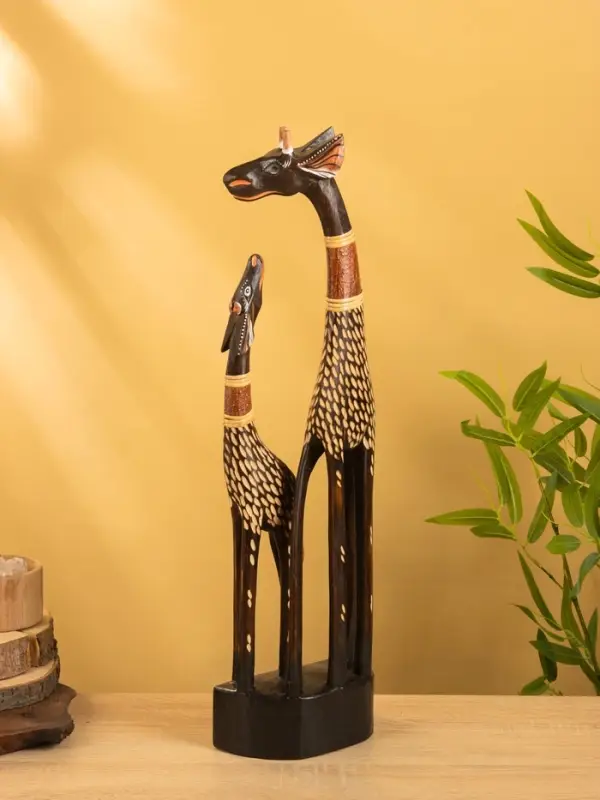 Сувенир "Жирафы" дерево 18х10х60 см, цв. коричневый