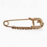 Булавка &laquo;Сердце&raquo;, 3.5 см, белая в золоте