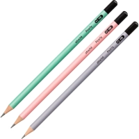 Карандаш чернографитный Attache Pearly, круглый, б/ласт, ассорти