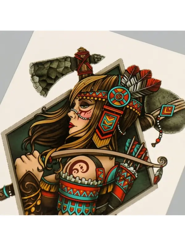 Переводная тату на тело цветная &laquo;Стойкость&raquo;, 26.1&times;14.6 см