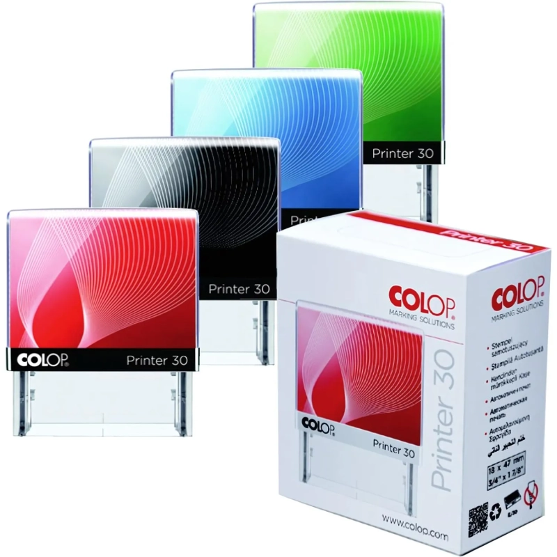 Оснастка для штампов персон. Pr. 30 47х18 мм черная рамка Colop