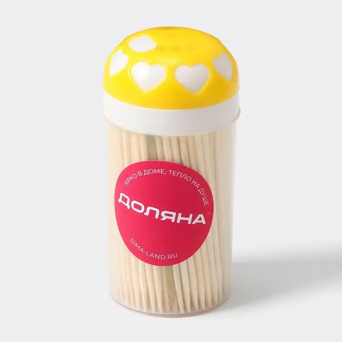 Зубочистки Доляна «Сердца», 190 шт., МИКС Зубочистки Доляна «Сердца», 190 шт., МИКС