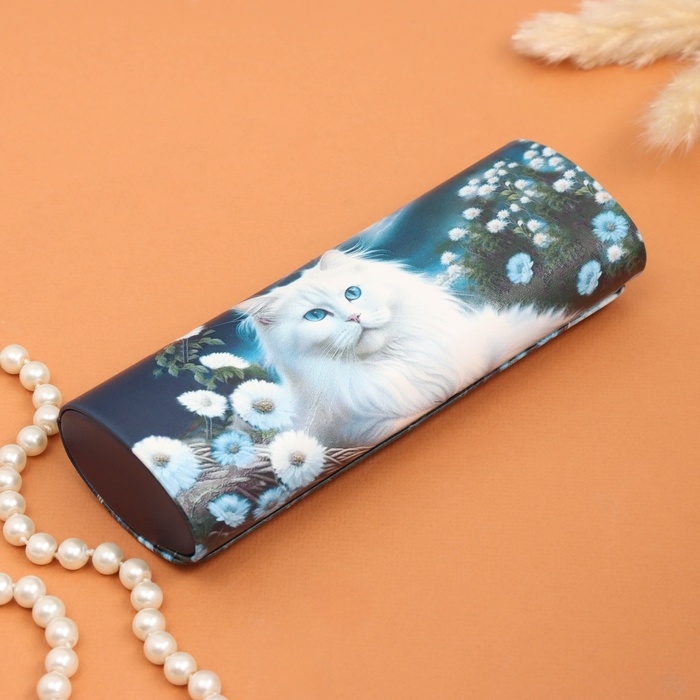 Очечник Очечник "Кот в цветах", 17х7 см