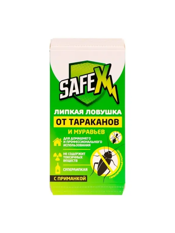 Ловушка-домик клеевая с приманкой, от тараканов и муравьев SAFEX, 5 шт.