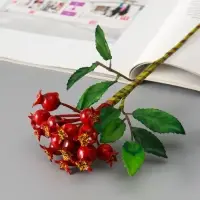 Цветы искусственные &laquo;Шиповника пучок&raquo;, h=23 см, красные
