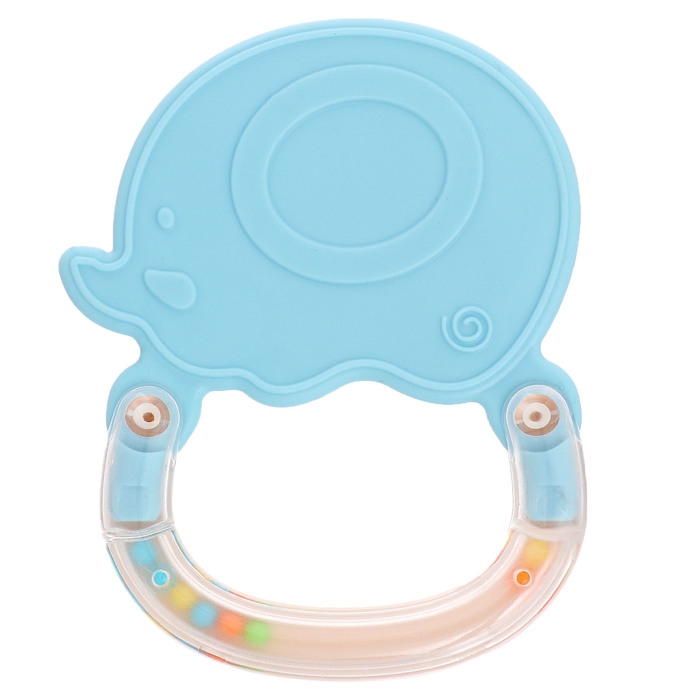 Погремушка «Слоник», с прорезывателем для зубов, пищевой силикон Погремушка «Слоник», с прорезывателем для зубов, пищевой силикон