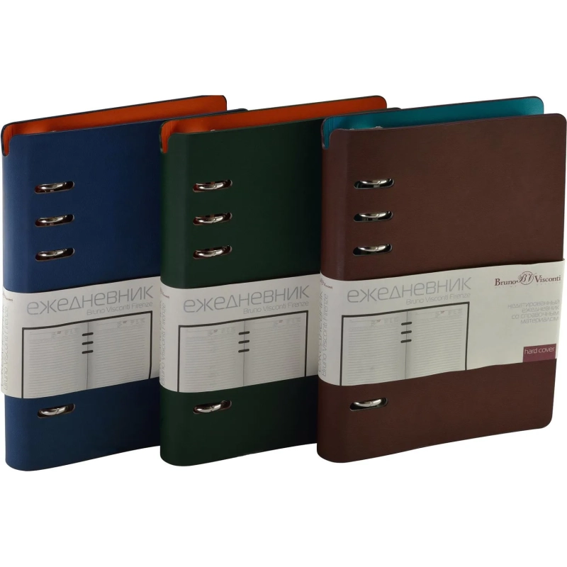 Ежедневник недатированный А5-,132х190мм,120л, FIRENZE темно-синий 3-511/01