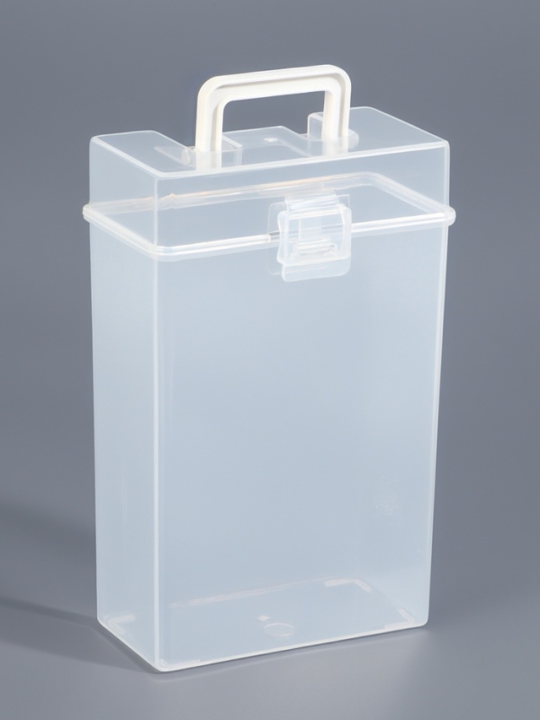 Органайзер для хранения, с ручкой, с крышкой, 16.5×11×6 см, прозрачный