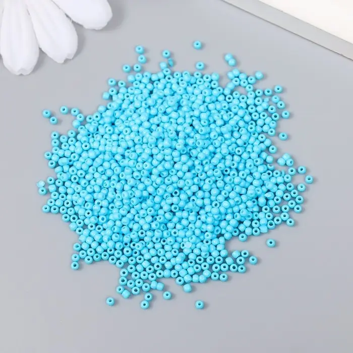 Бисер стекло 12/0  Бисер стекло 12/0 "Детский голубой" 15 гр