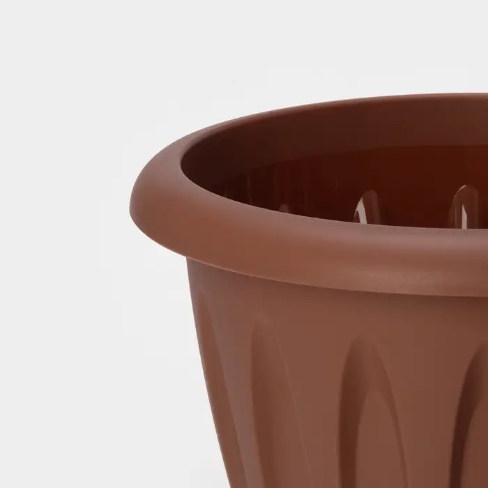 Горшок для цветов с поддоном &laquo;Фелиция&raquo;, 10.4 л, d=31.9 см, h=24.5 см, пластиковый, терракотовый