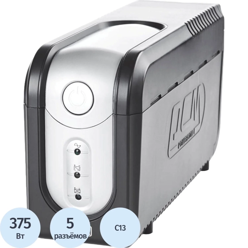 ИБП Powercom IMPERIAL IMP-625AP, Line-Int, 625VA/375W, Tower, 5xC13, USB