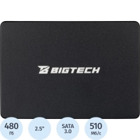 SSD накопитель BigTech 2.5, SATA, 480Gb, TLC, R/W 500/450Мб/с(BSDS480SM)