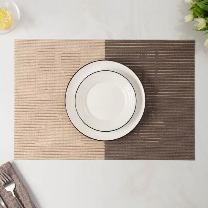 Салфетка сервировочная на стол &laquo;Ресторан&raquo;, 45&times;30 см, коричневая