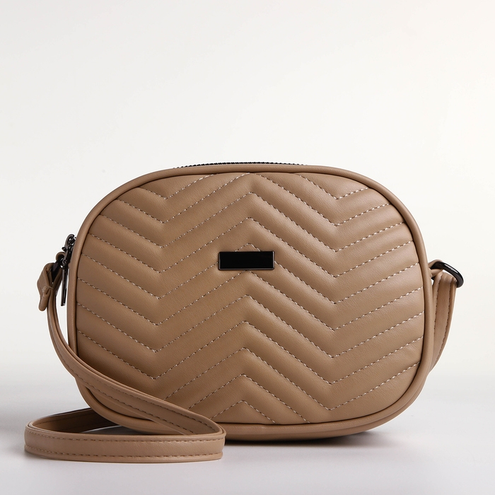 Сумка женская кросс-боди на молнии, цвет бежевый Сумка женская кросс-боди на молнии, цвет бежевый