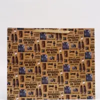 Пакет ламинированный &laquo;Мужской паттерн&raquo;, XL  49 &times; 40 &times; 19 см