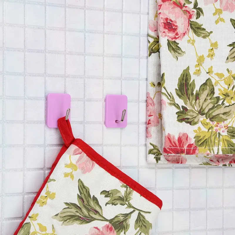 Крючки самоклеящиеся тм VETTA, сталь Q195, полипропилен, 5 цветов, WF-104, 6шт