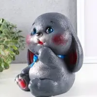 Копилка "Зайка" 18х16,5х14,5 см, серый